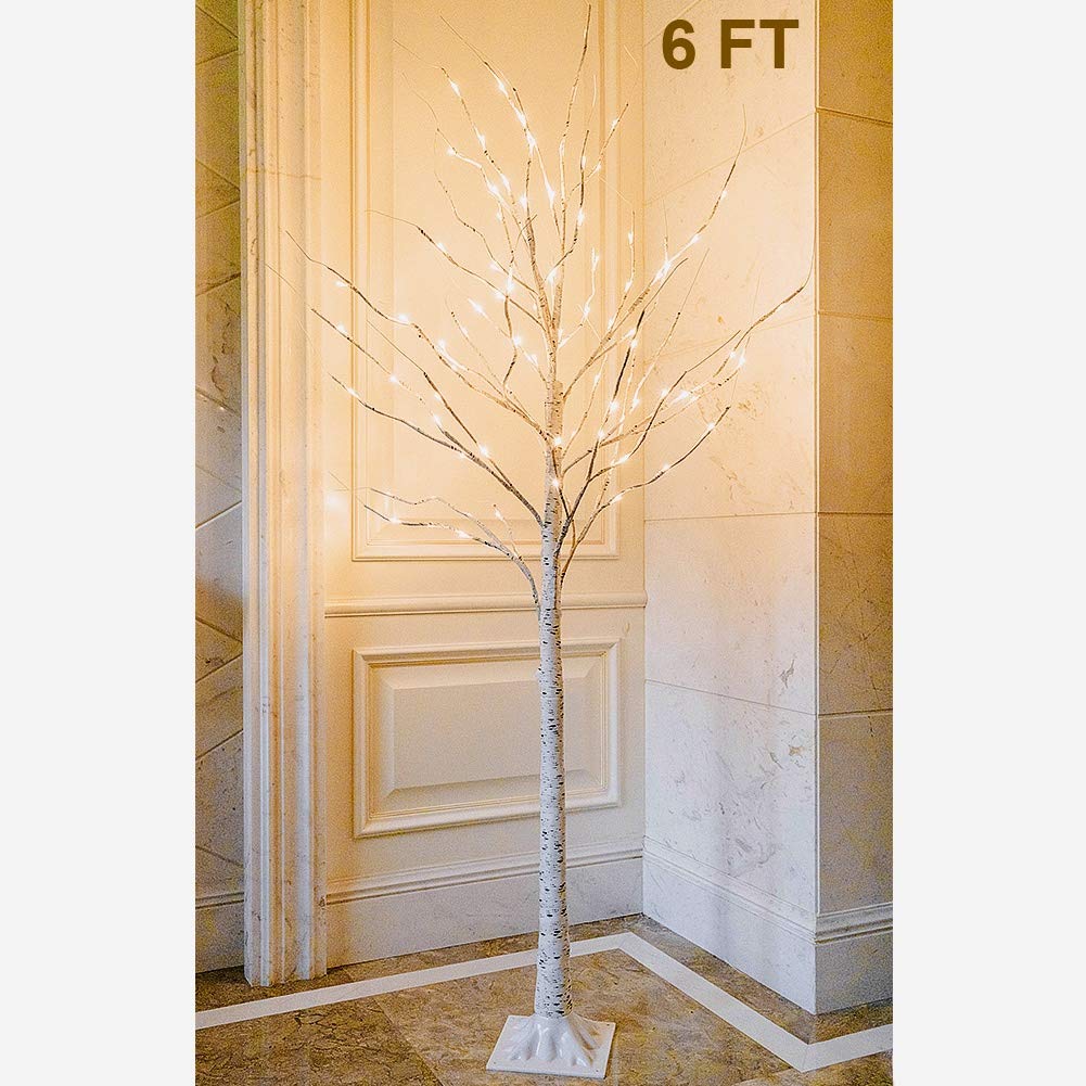 Lighted Birch Tree 6.1 Feet 96 LED L135082