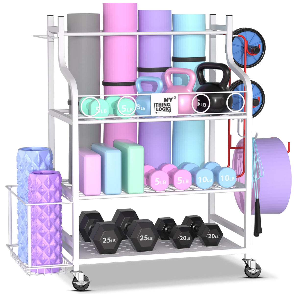 Home Gym Rack for Dumbbells, Yoga Mats and Workout Equipment L5047