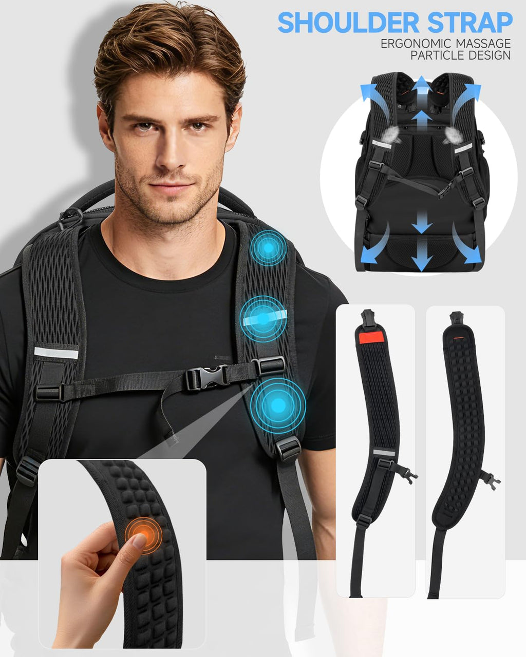 2-in-1 Detachable Backpack with Wheels U987744