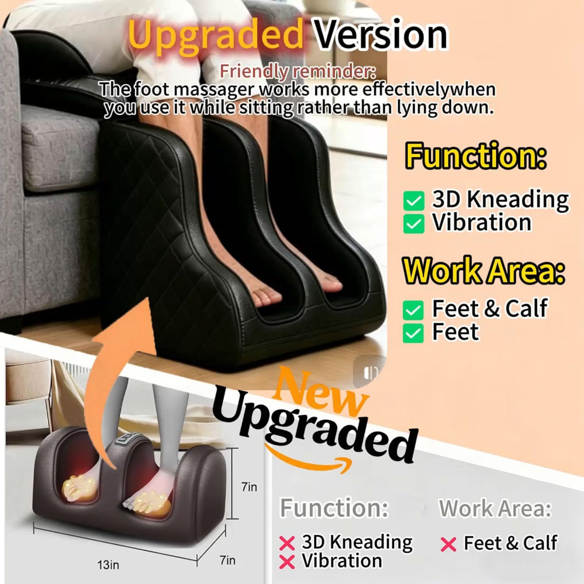 Heated Vibration Full Body Massage Mat T701