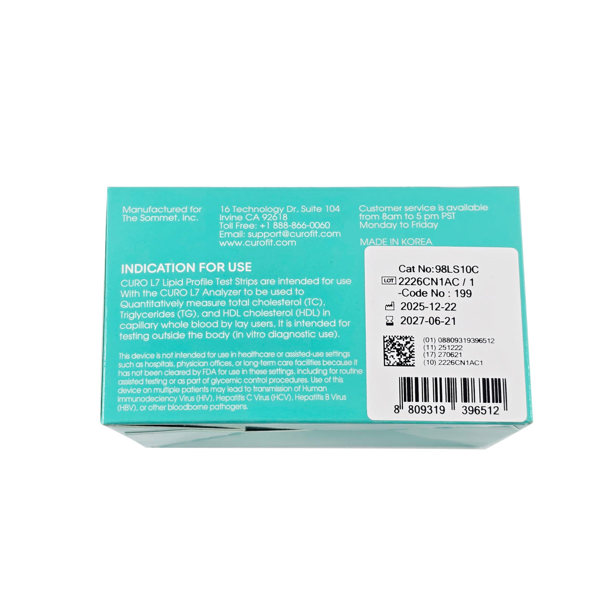 Blood Cholesterol Testing Kit with Test Strips and Lancets B2902