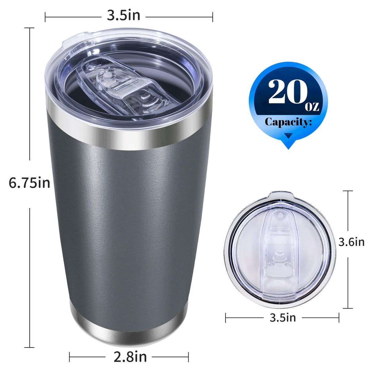 20oz Stainless Steel Insulated Tumbler with Lid R5210