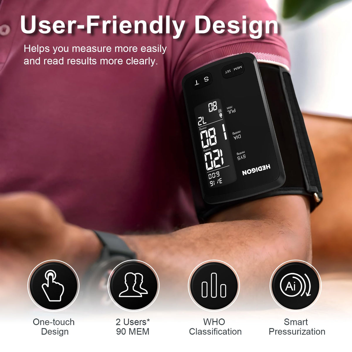 Rechargeable Blood Pressure Monitor W1365