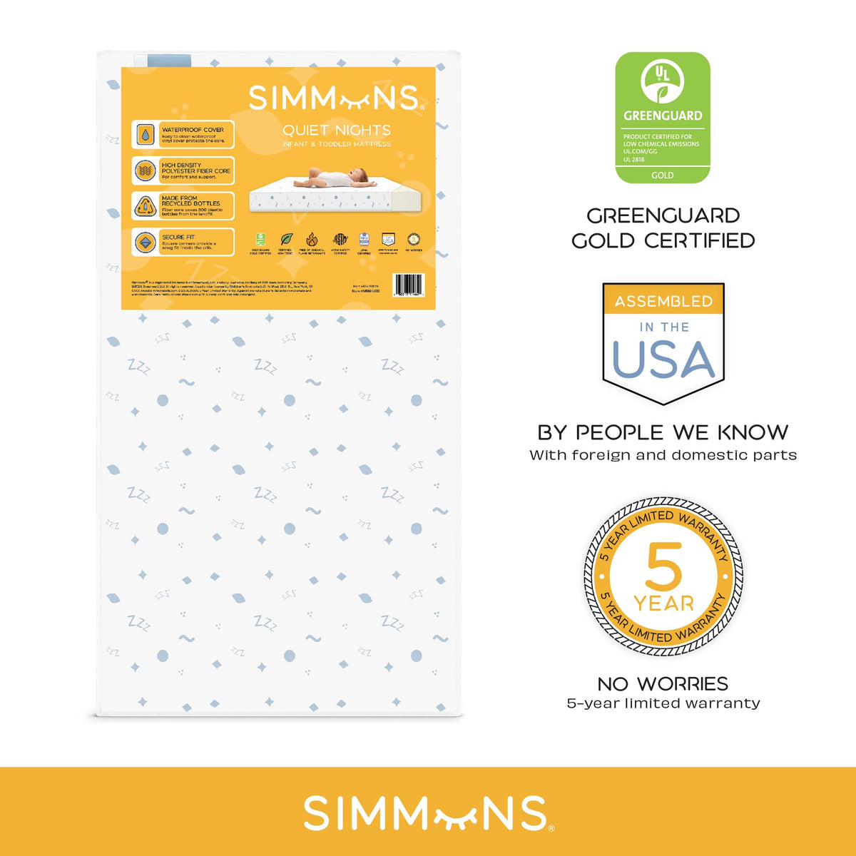 Dual Sided Baby Crib & Toddler Mattress A976