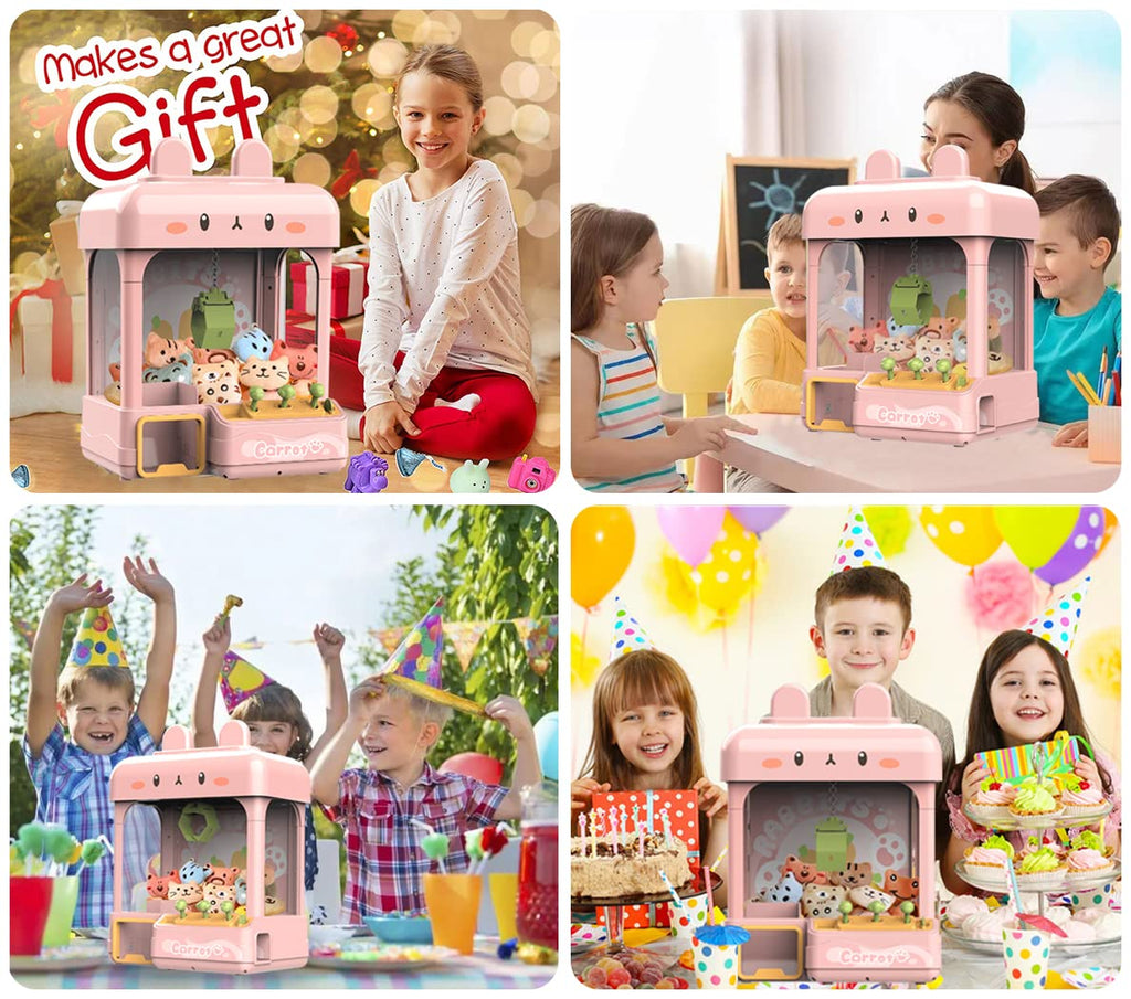 Large Claw Machine with Prizes, Adjustable Sound & Light, Mini Vending Machine, Electronic Arcade Crane Game, Candy Dispenser Toy R791456