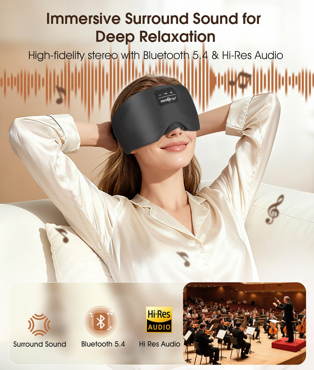 Silk Sleep Mask Bluetooth Headphones Y975