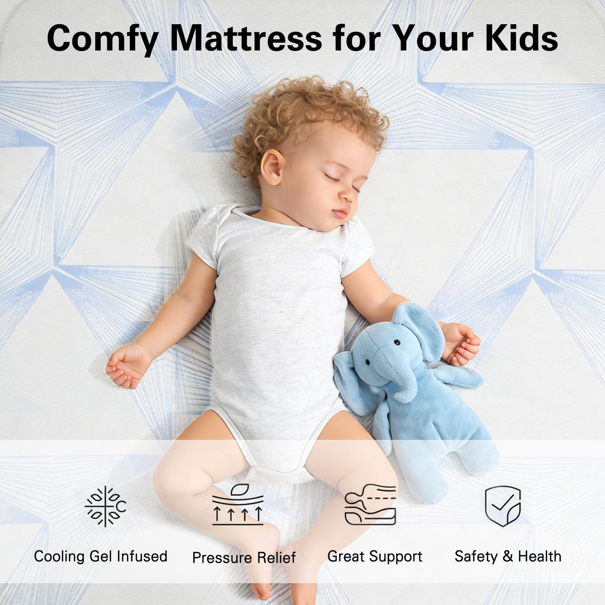 6 Inch Gel Memory Foam Twin Size Mattress Q8512
