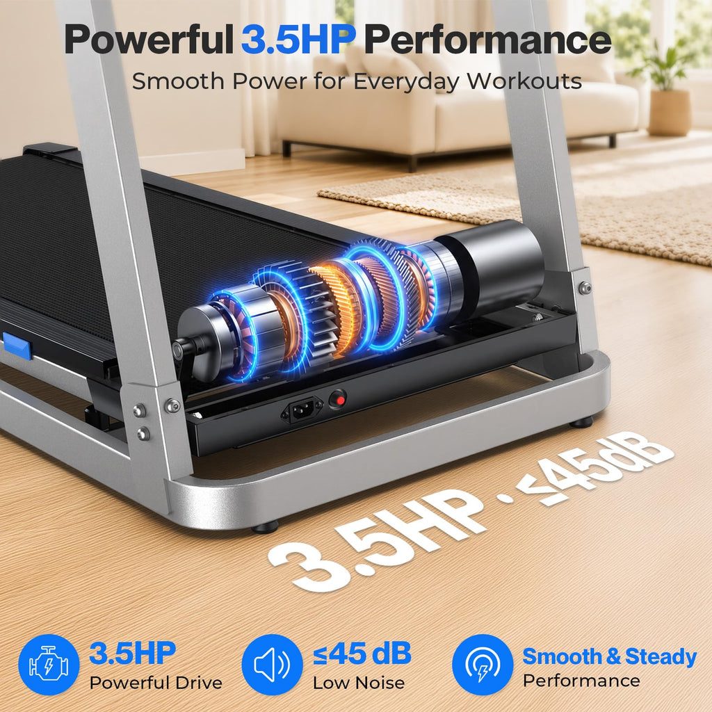 Foldable Treadmill with 10% Incline 400 LBS Capacity D594411