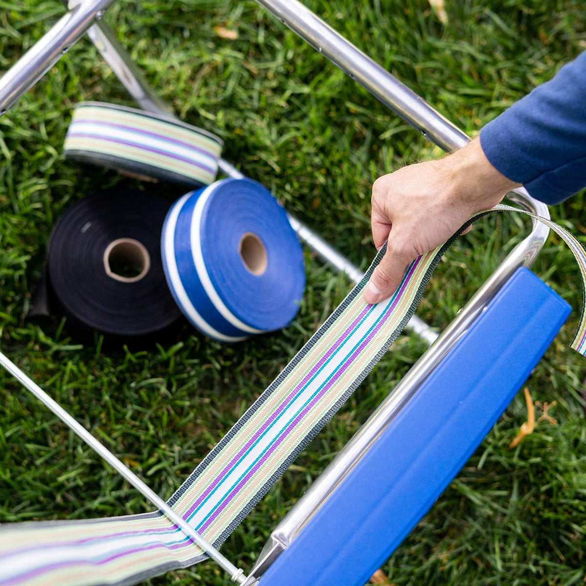Replacement Lawn Chair Webbing, UV-Resistant Polypropylene Q5938