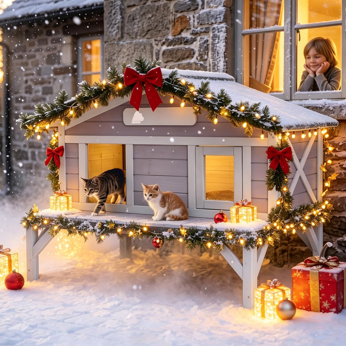 Waterproof Heated Cat House R414179