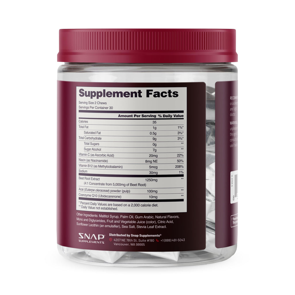 Beet Root Extract & CoQ10 Soft Chews, Mixed Berry, 60 Ct T656357