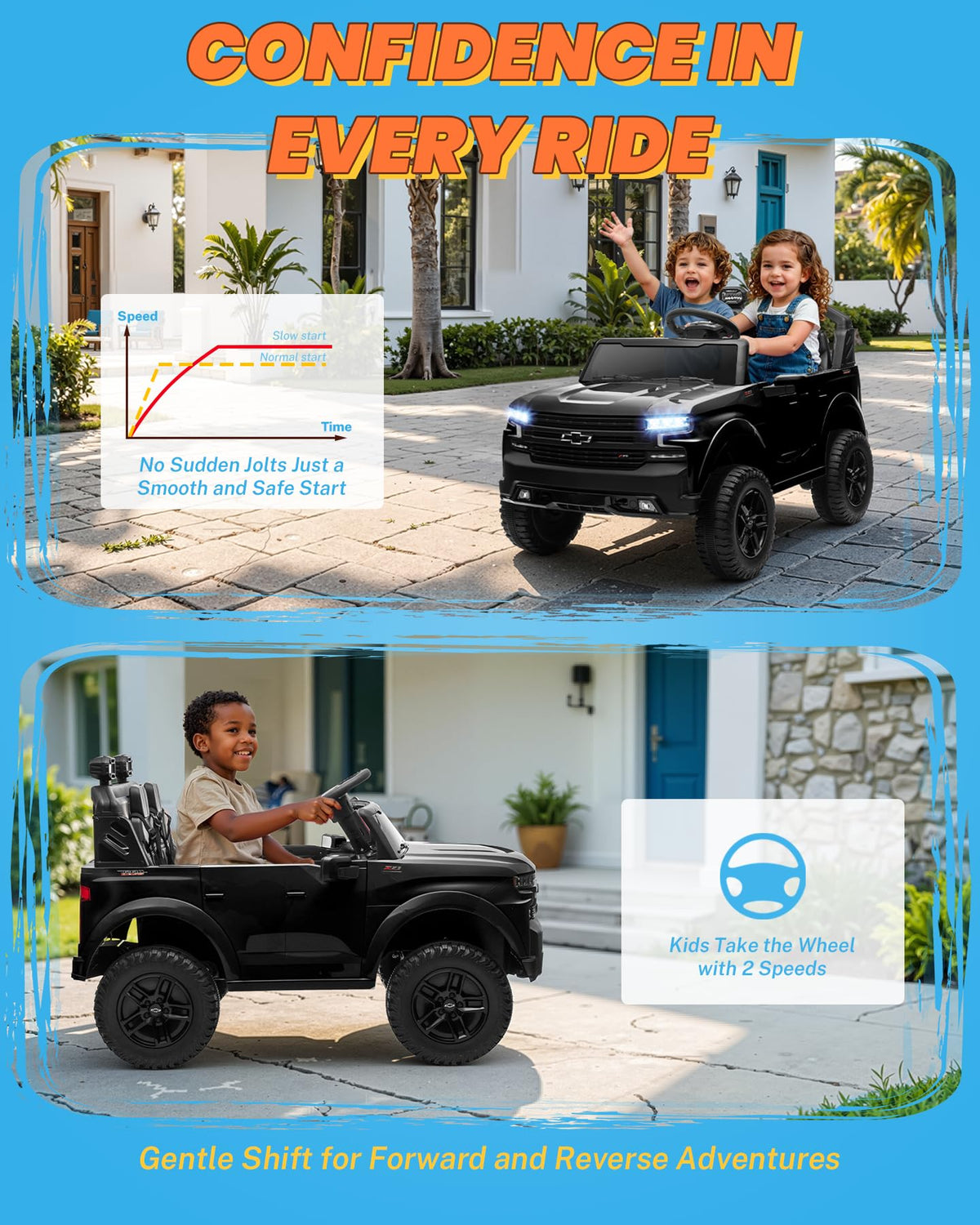 24V 2 Seater Ride on Car with Remote Control, Black G9201