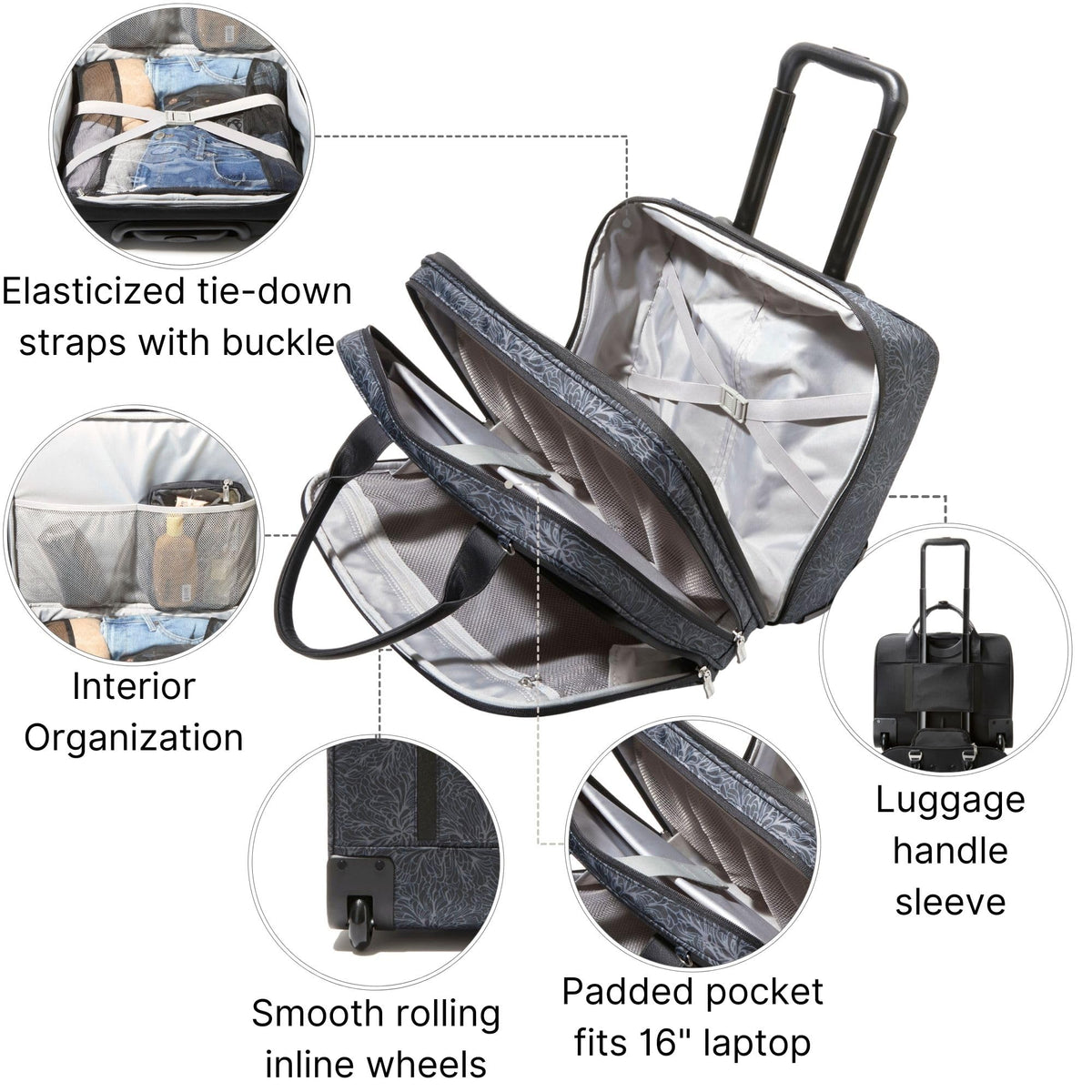 Women's 2 Wheel Tote S1349