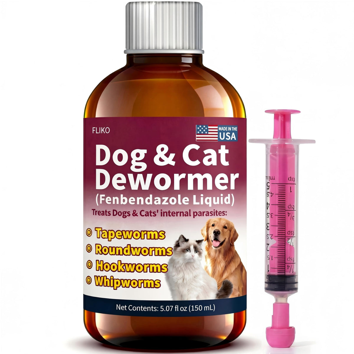 Fenbendazole Dewormer for Dogs & Cats 150 mL X536
