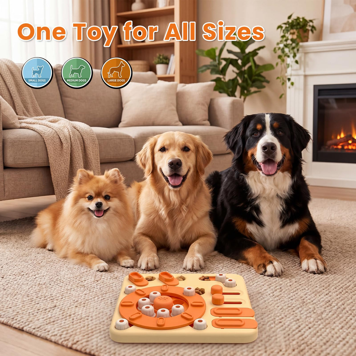 4-Level Interactive Dog Puzzle Toy with Suction Cups Z140