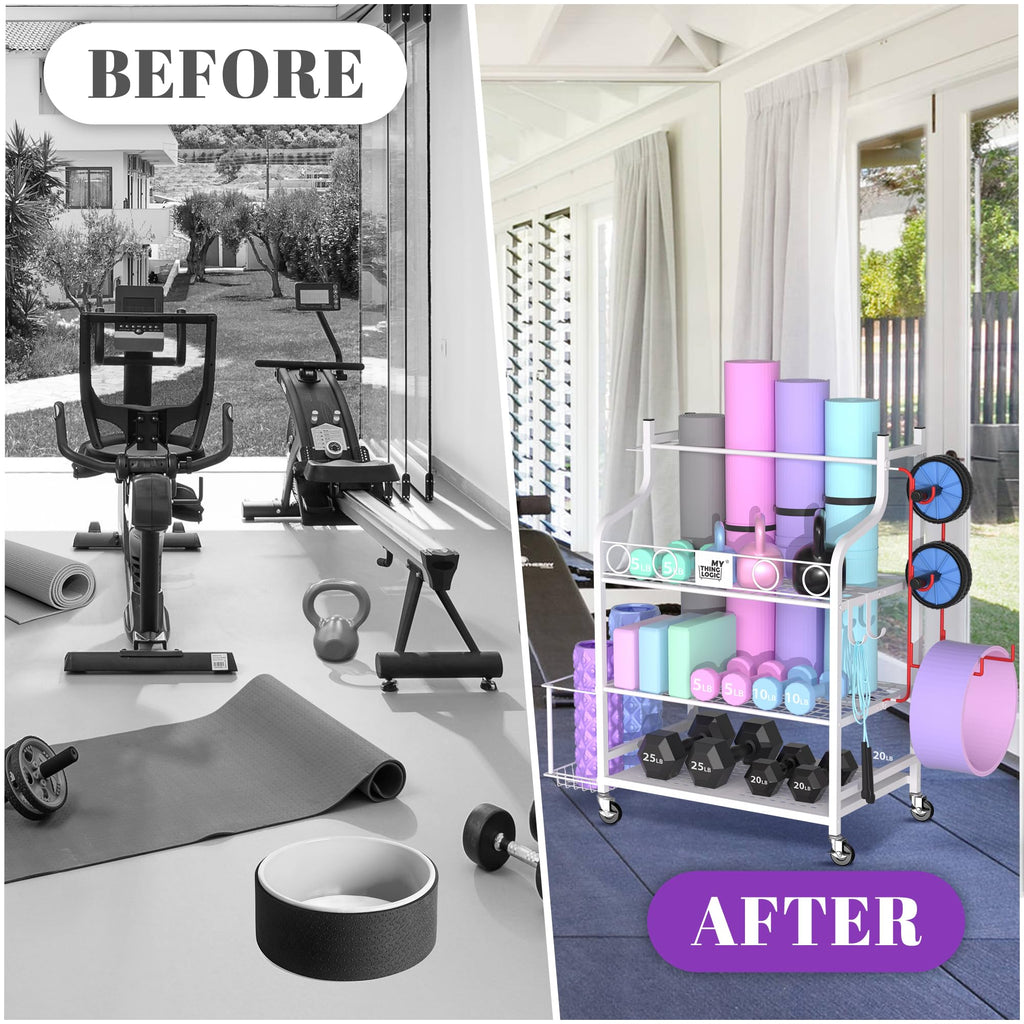 Home Gym Rack for Dumbbells, Yoga Mats and Workout Equipment L5047