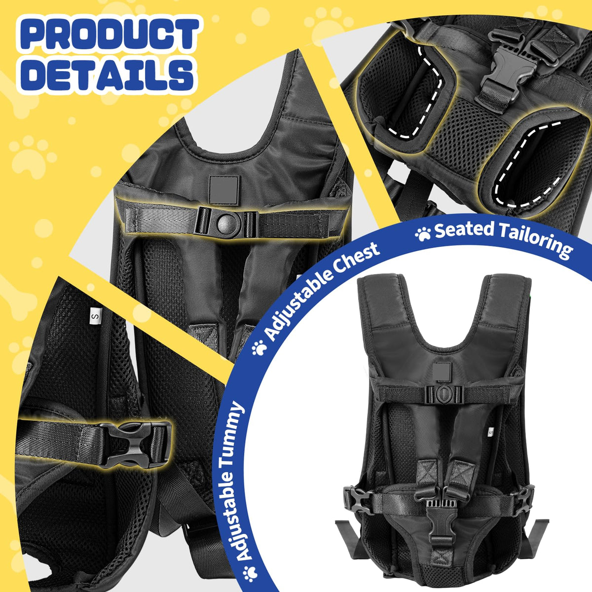 Legs Out Front Pet Carrier Backpack for Small Medium Dogs Cats up to 25lbs J2299