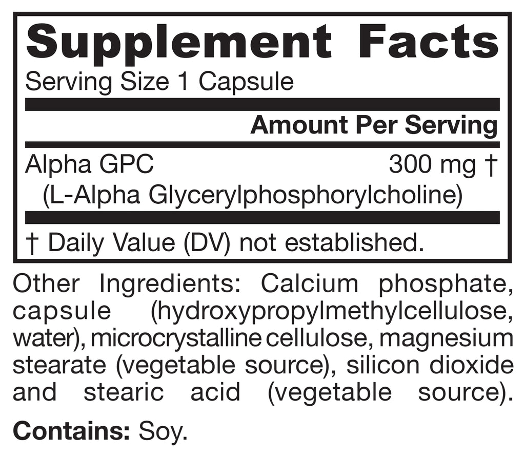 300mg Choline 60 Capsules J85636