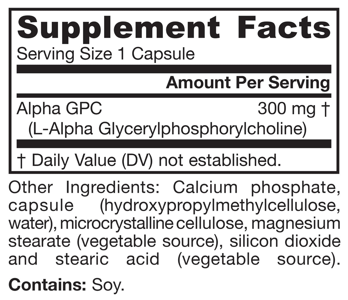 300mg Choline 60 Capsules J85636