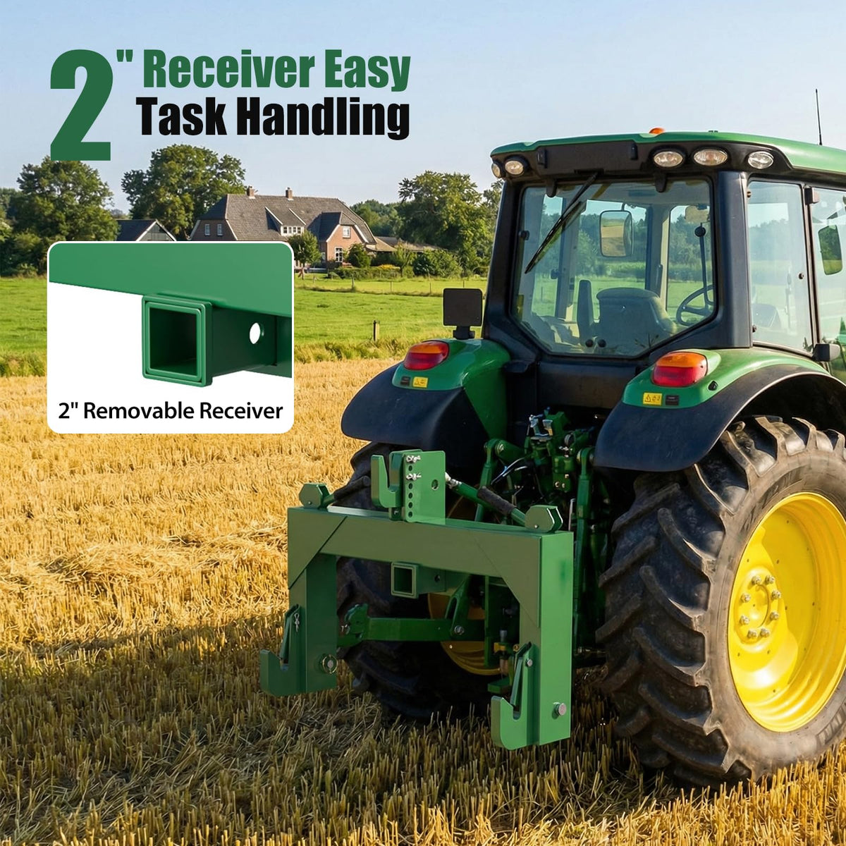 Category 1 Tractor 3 Point Quick Hitch Adapter with 2" Receiver I372572