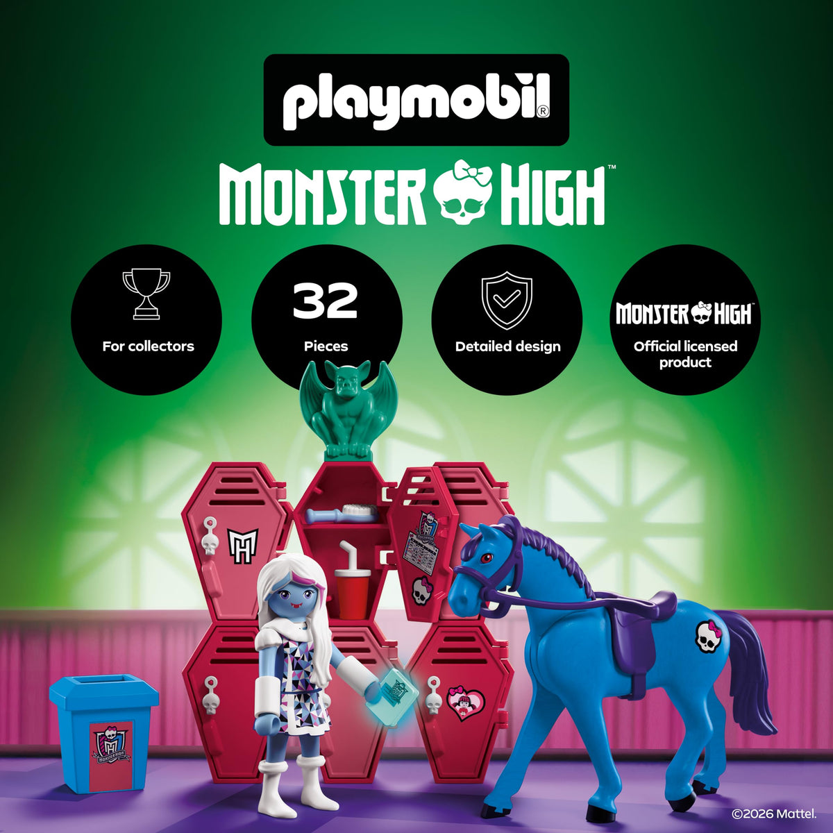 Monster High School Hallway Scene with Lockers H350502