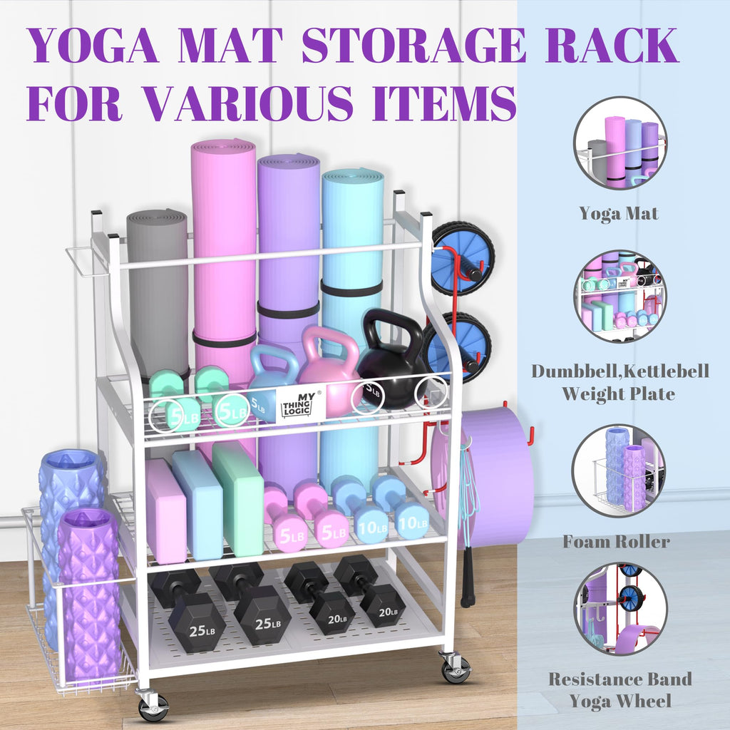 Home Gym Rack for Dumbbells, Yoga Mats and Workout Equipment L5047