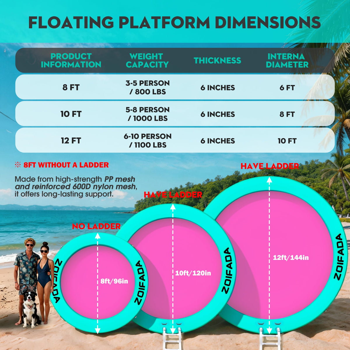 Inflatable Round Floating Ring with Cup Holder J29011