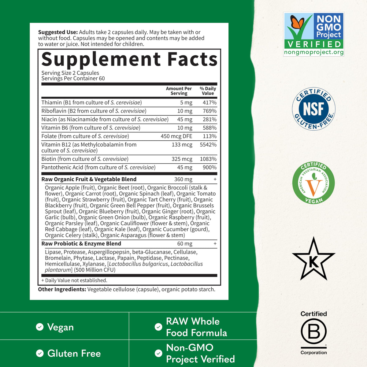 120 Vegan Capsules B-Complex I637