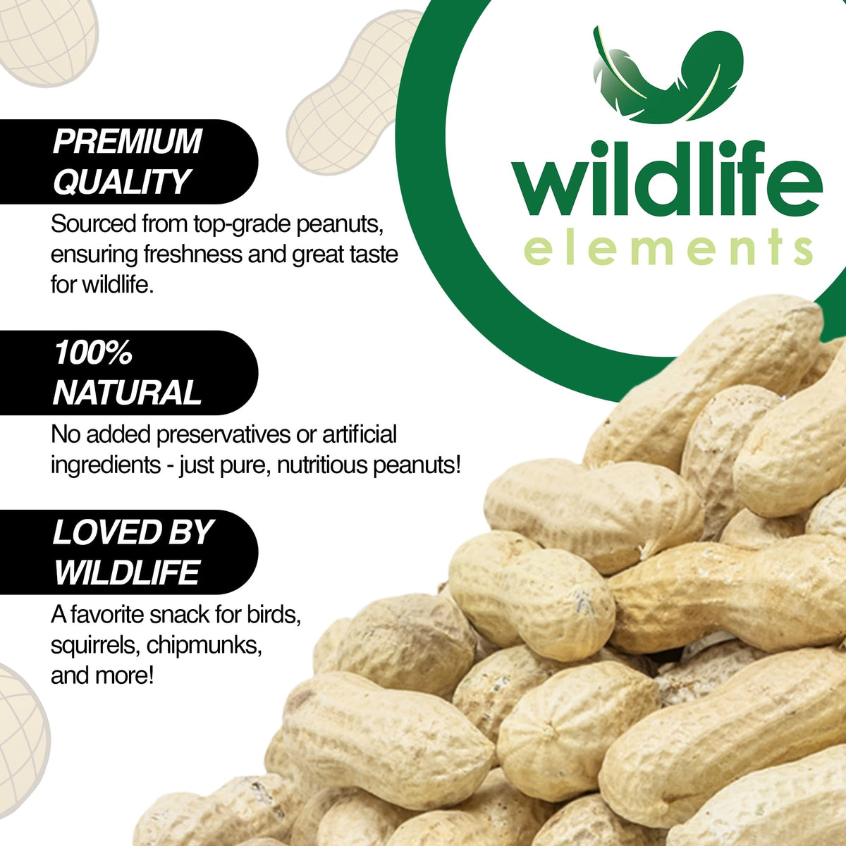 Raw In-Shell Peanuts Wildlife Food 25lb P99097
