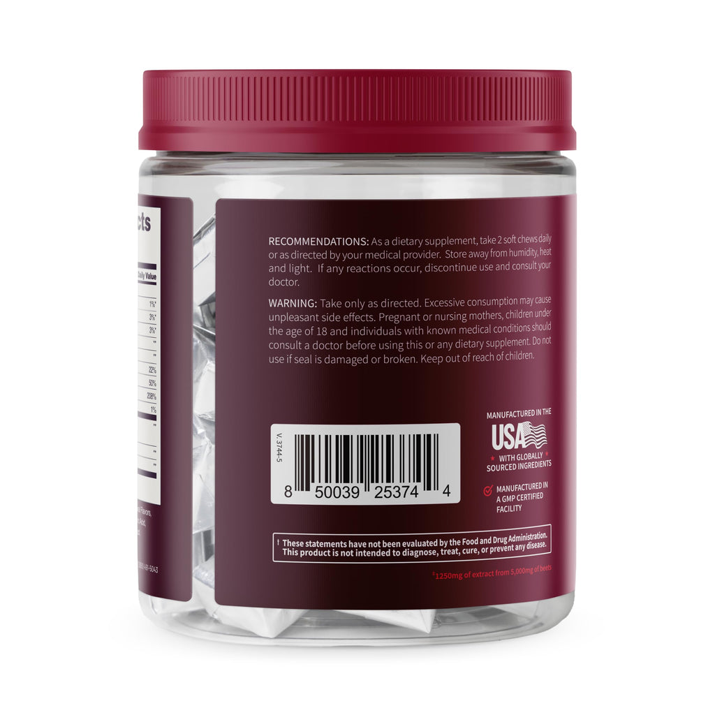 Beet Root Extract & CoQ10 Soft Chews, Mixed Berry, 60 Ct T656357