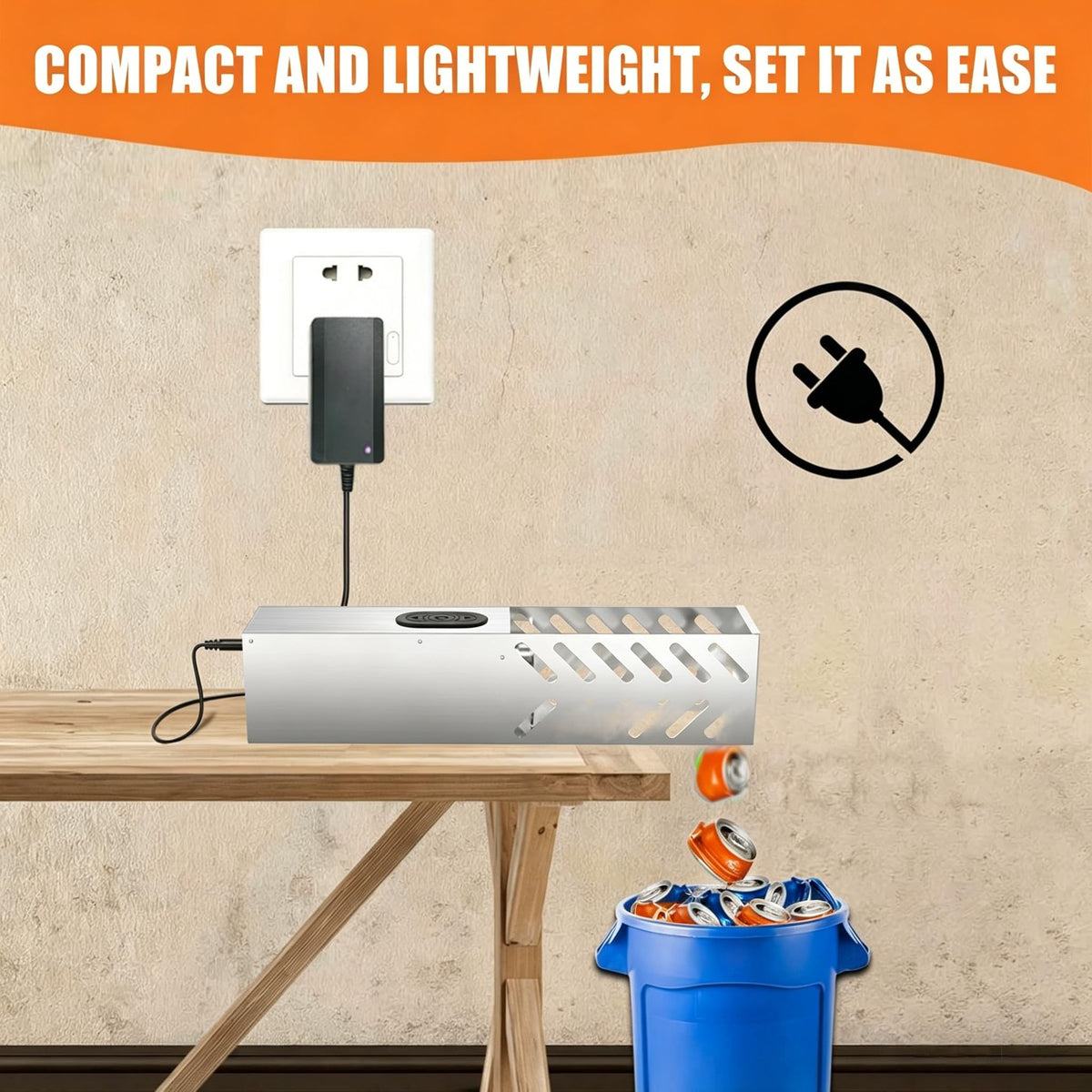 Automatic Wall Mounted Electric Can Crusher E55135