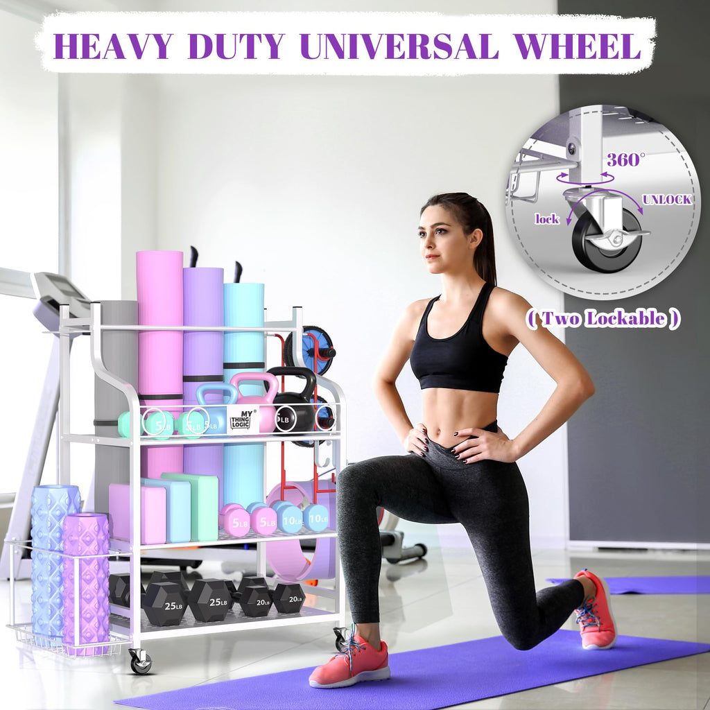 Home Gym Rack for Dumbbells, Yoga Mats and Workout Equipment L5047