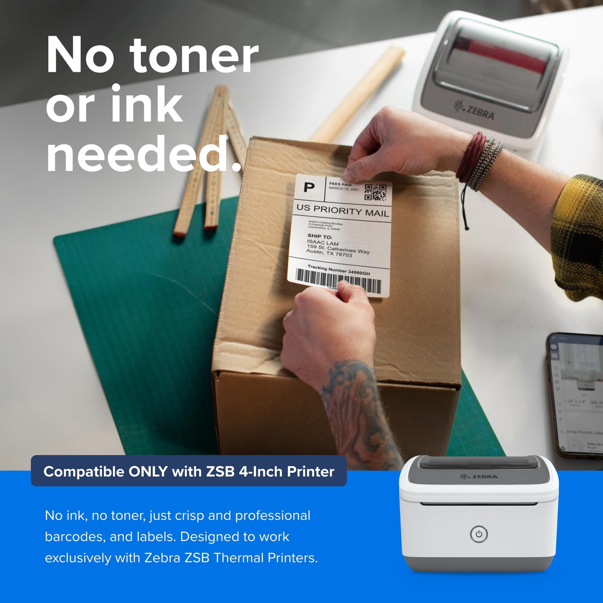 Potato Starch-Based Printer Label Paper 4" x 6" Y2265