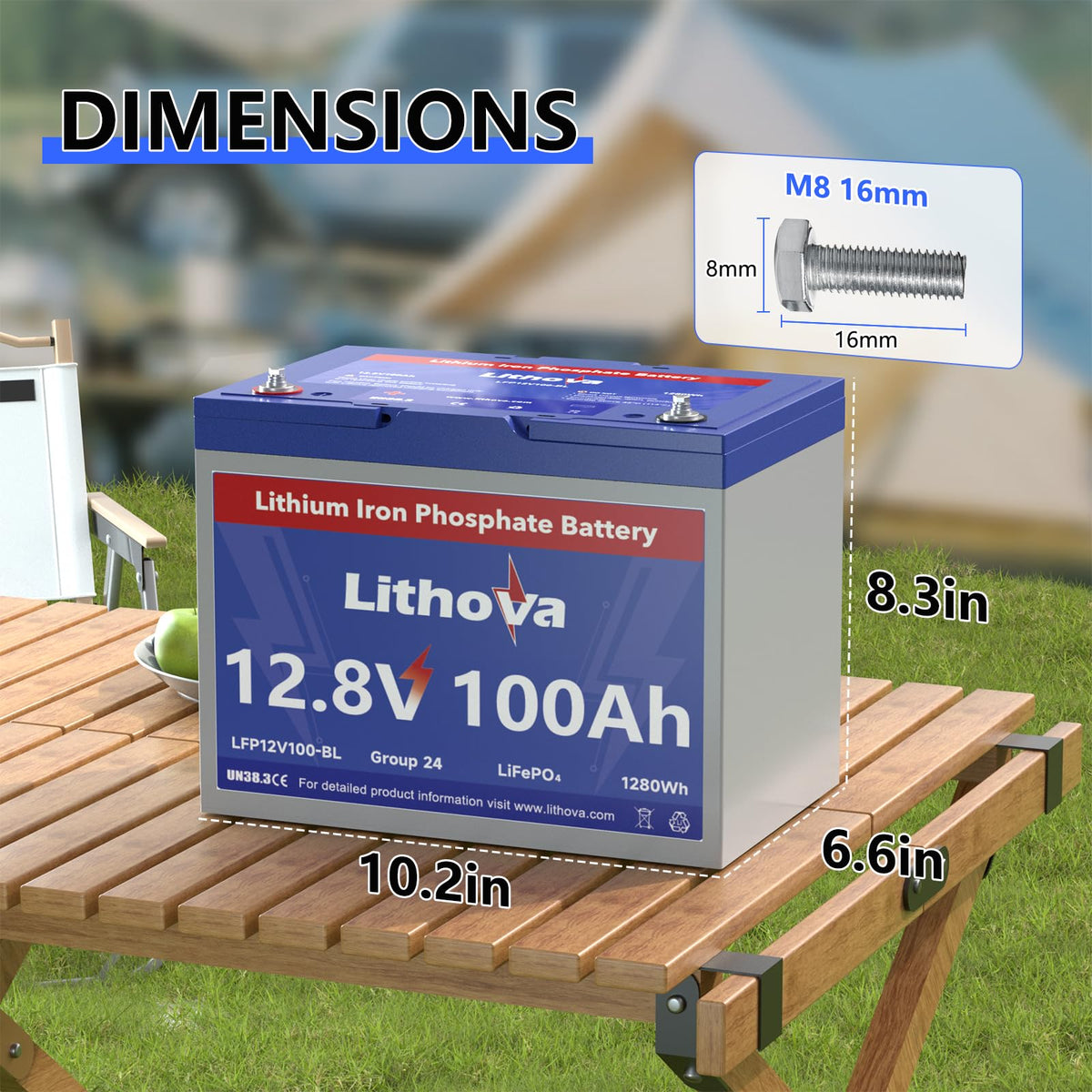12V 100Ah LiFePO4 Deep Cycle Battery K522