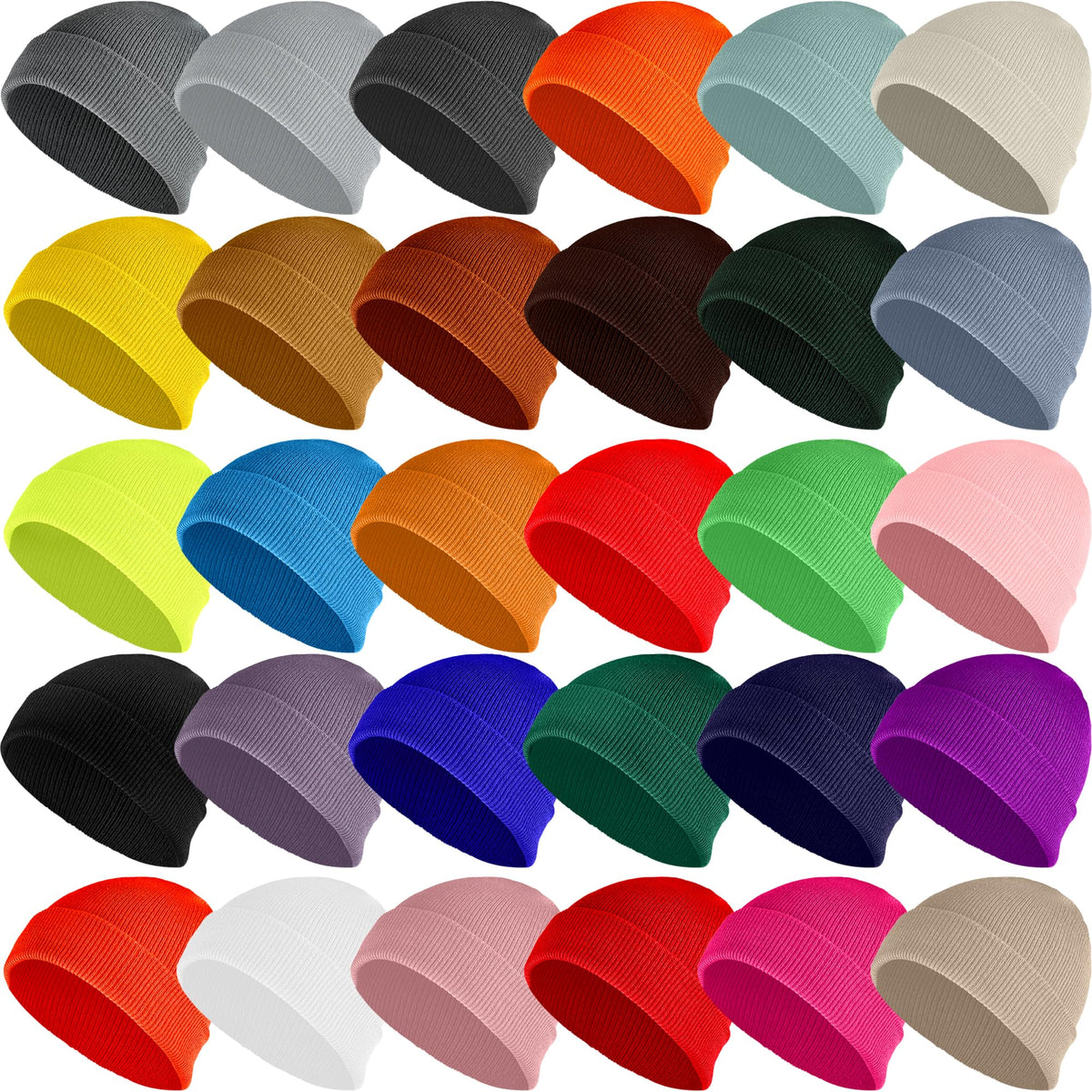 30 Pack Kids Winter Knit Beanies S16622