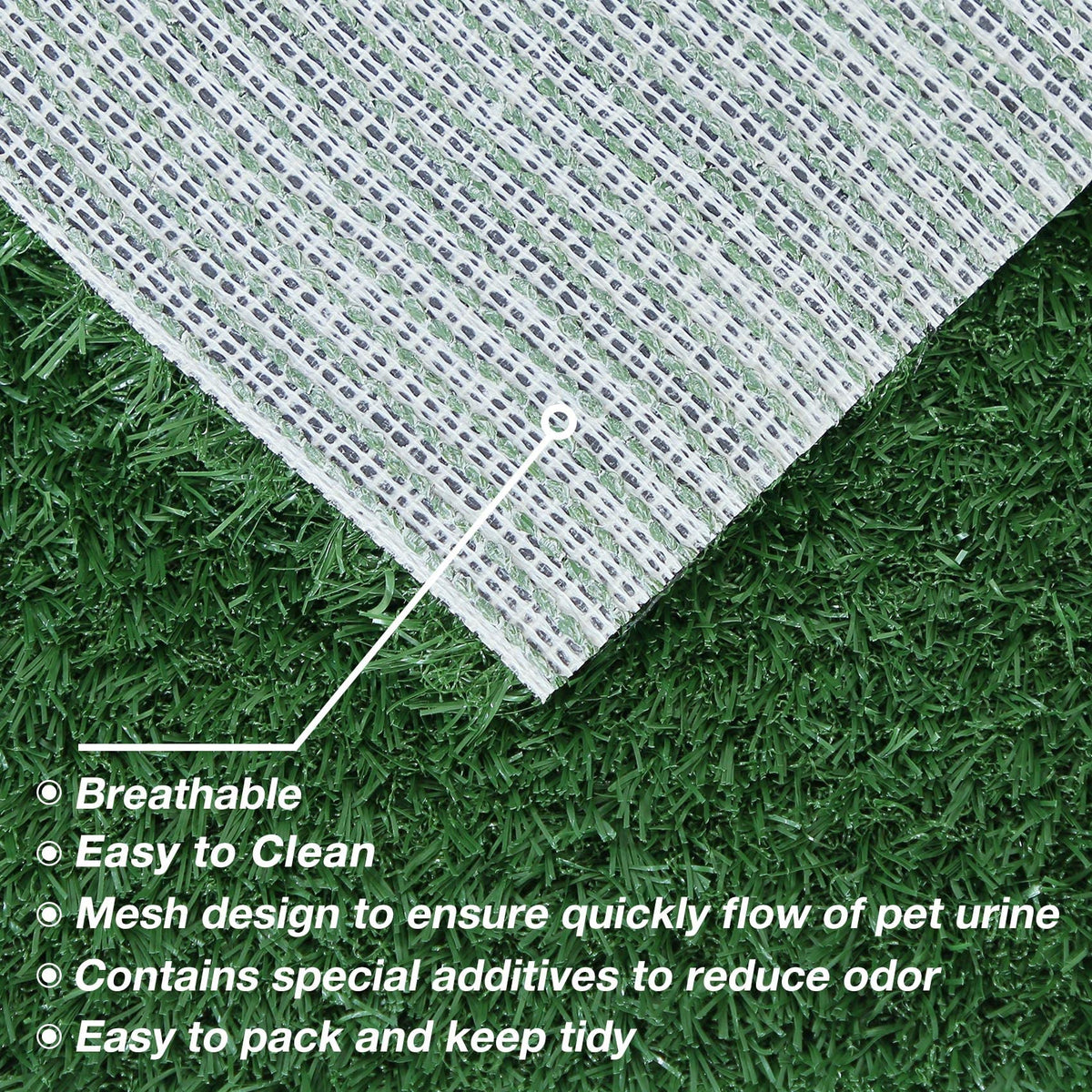 Artificial Grass Pee Pad 18 x 14 Inches 2 Pack F990440
