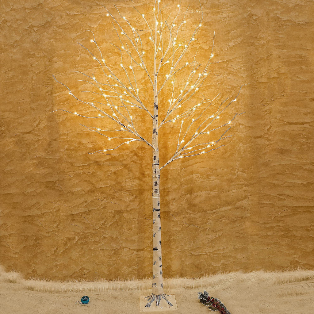 Lighted Birch Tree 6.1 Feet 96 LED L135082