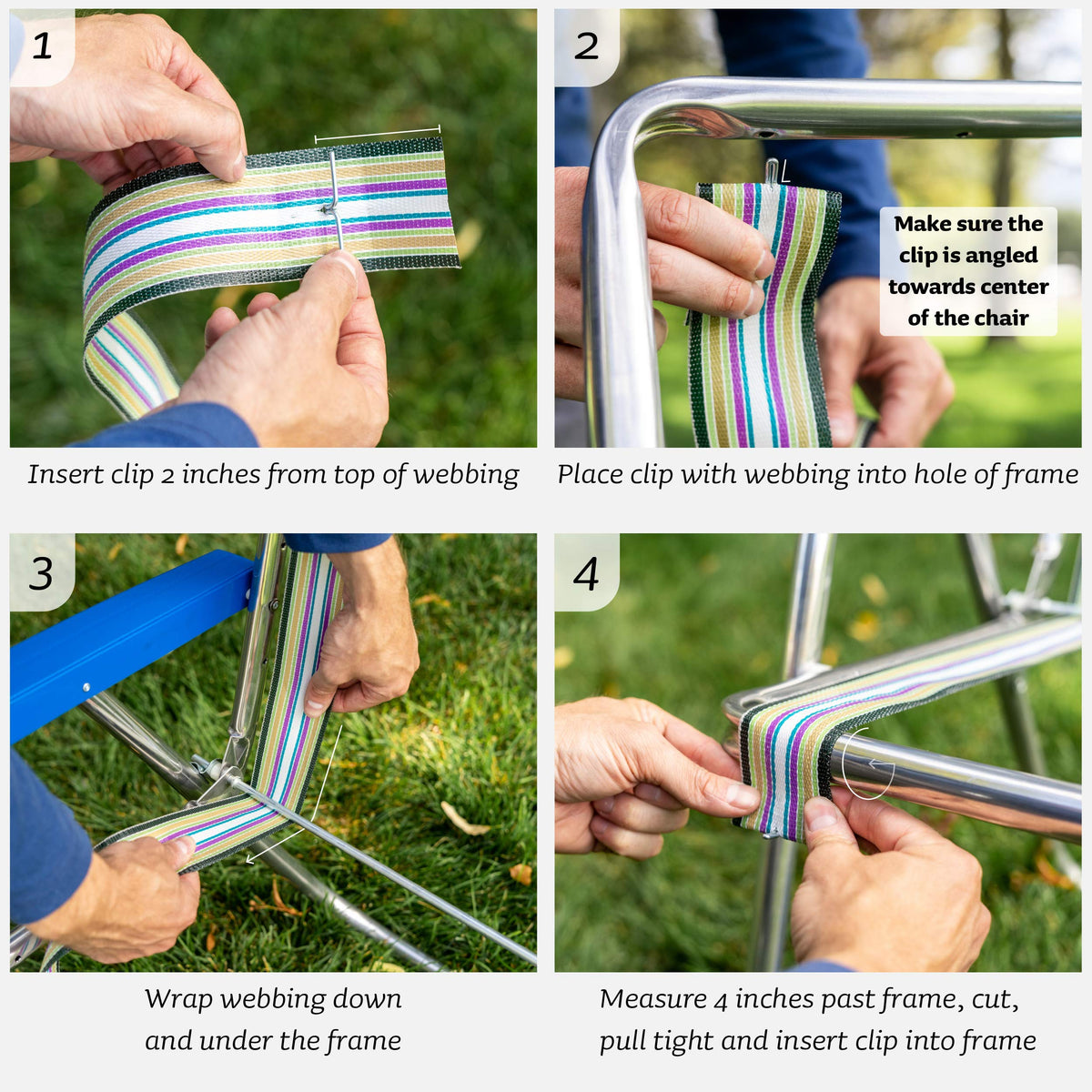 Replacement Lawn Chair Webbing, UV-Resistant Polypropylene Q5938